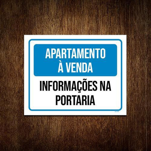 Placa Apartamento À Venda Informações Portaria 18x23