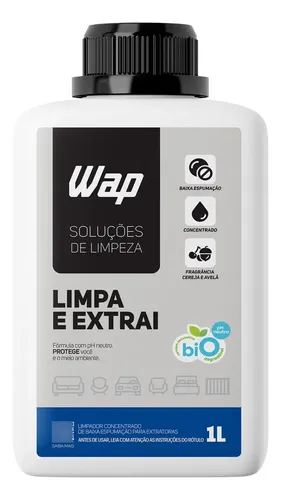 Detergente Concentrado Wap Limpa E Extrai 1L Para Extratoras, Limpa e eExtrai, extratora, wap, produto de limpeza,