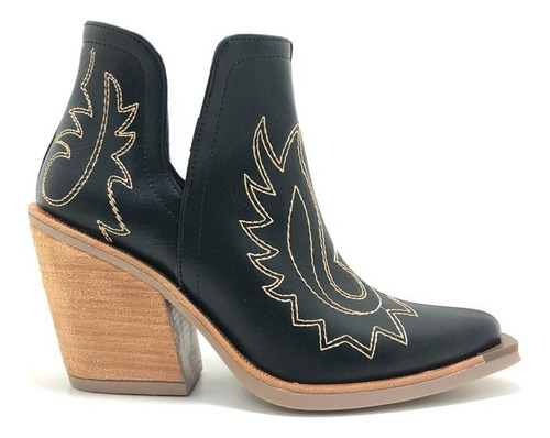 Botas Mujer Texanas Botineta Moda Zapatos Costuras Op Clara