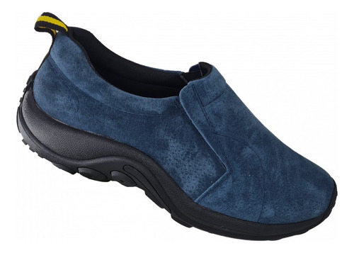 Zapatos De Hombre De Cuero Gamuzado Azul Casual 2132