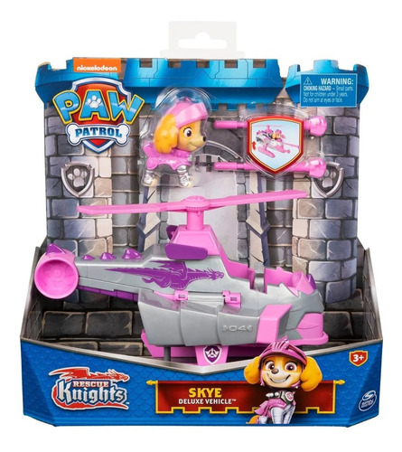 Paw Patrol Rescue Knights - Skye Con Vehículo De Lujo