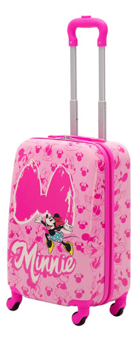 Maleta Viaje Infantil Rodante Disney Minnie Mouse Moño Bow Color Rosa chicle