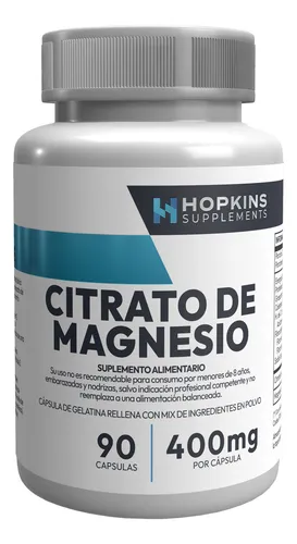 comprar Citrato De Magnesio 400 Mg 90 Cápsulas - Hopkins Supplements Sabor Sin Sabor