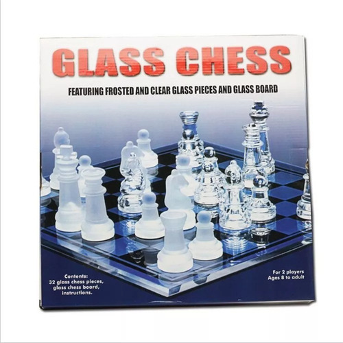 Ajedrez Tablero Y Piezas Cristal Juego De Mesa Toda Edad