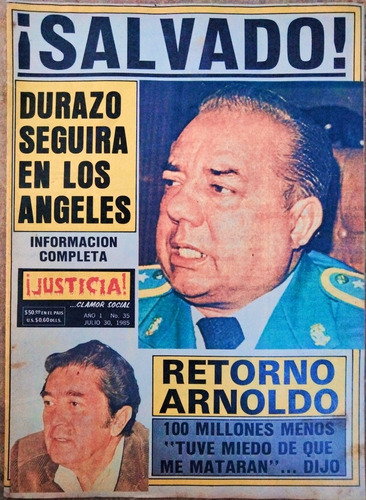Revista ! Justicia ! Clamor Social Del Año De 1985 (alarma )