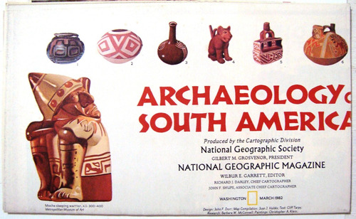 Mapa Nat Geo Revista Completa Ingles Indios Arqueologia 1982