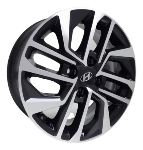 Rodas Hyundai Hb20 2020 Aro 14 4x100 (jogo) + Bicos Cor Preto Com Diamantado