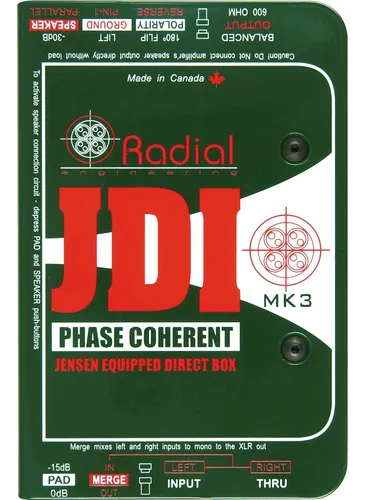 Radial Engineering R8001010jdi Caja Directa Pasiva De Un Sol