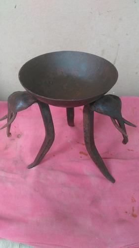 Antiguo Cacharro Sarten Disco Hierro Para Huevos Fritos (Usado)