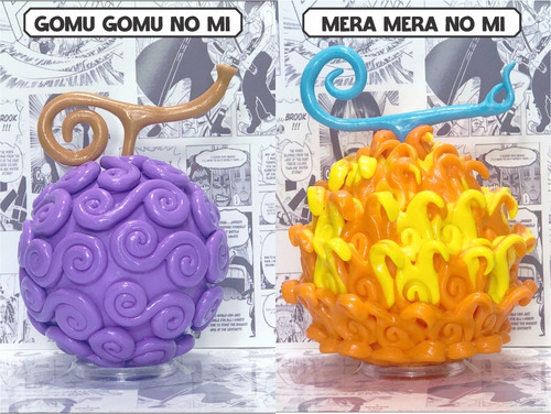 Action Figure - Akuma No Mi - Gomu - Mera - One Piece - Nerd