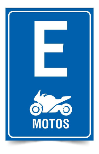 Señaletica Estacionamiento Motos 45x30cm Metálico