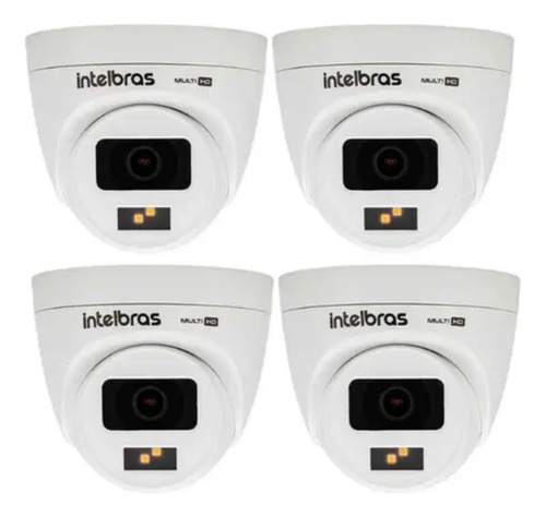 Combo 4 Cameras Dome Vhd 1220d Full Color G7 Intelbras 