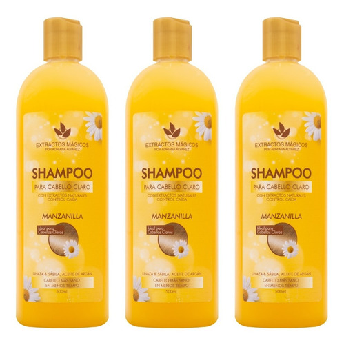 3 Shampoo Manzanilla Sin Sal