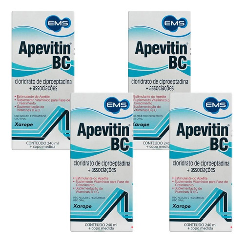 Kit Apevitin Bc Com 4 Unidades De 240ml Cada