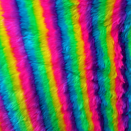 Tela Peluche Multicolor Por Metro 1,60 Ancho Lgtb Arcoiris