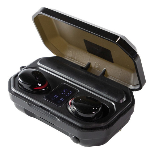 Auricular Microfono Bluethoot Inalambrico Powerbank Linterna