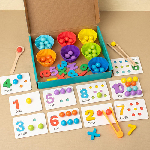Z Juego De Cuentas Con Clip, Juego De Contar Y Combinar,