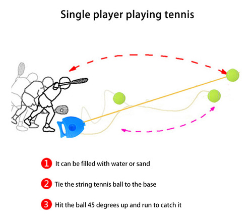 2 Cuerdas De Entrenamiento De Tenis Con Base De Rebote Para