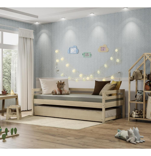 Cama Babá Prime Com Cama Auxiliar Natural - Casatema