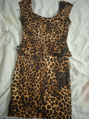 Vestido Peplum, Animal Print