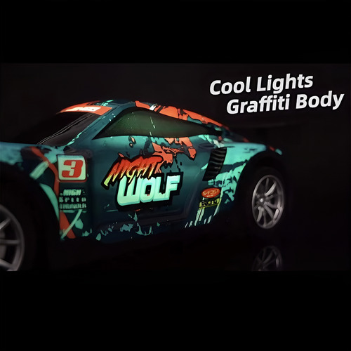 Carro A Control Remoto Recargable Luces Led Alta Velocidad