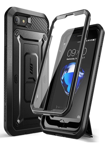 Case Supcase Para iPhone 7 / 8 Normal Protector 360° Negro