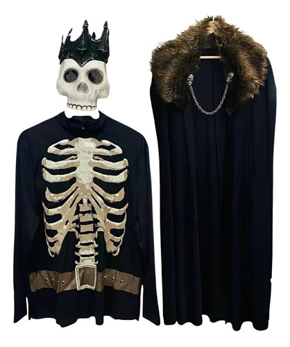 Disfraz De Rey Oscuro Esqueleto Amscan Tamaño Estándar Para