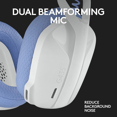 Imagen 5 de 10 de Auricular Gamer Inalámbrico Logitech G435 Lightspeed Blanco