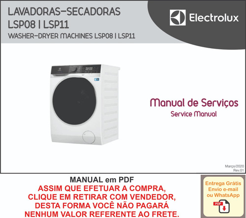 Manual Técnico Serviço Lava E Seca Electrolux Lsp08 Lsp11