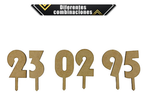 Imagen 6 de 10 de Numeros Cake Toppers Letreros Para Pastel Decoracion Fiesta
