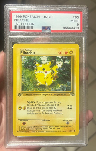 Psa 9 1st Edition Pikachu 60/64 Jungle Set Pokemon 1999 (Usado)