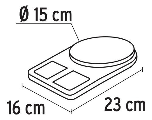 Báscula de cocina digital Truper BASE-5EP pesa hasta 5kg