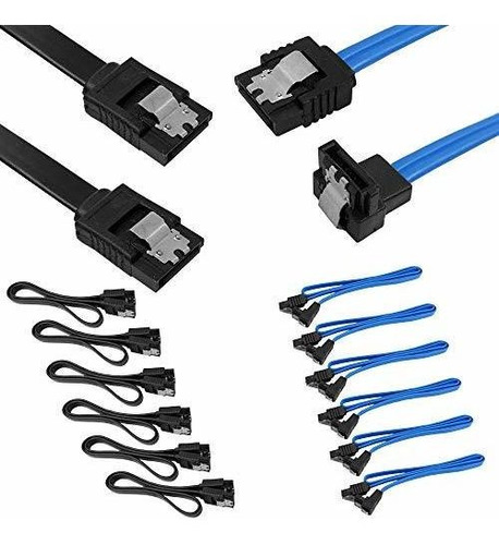 Pack Cable Sata Iii 90° Y Recto, 12 Unidades