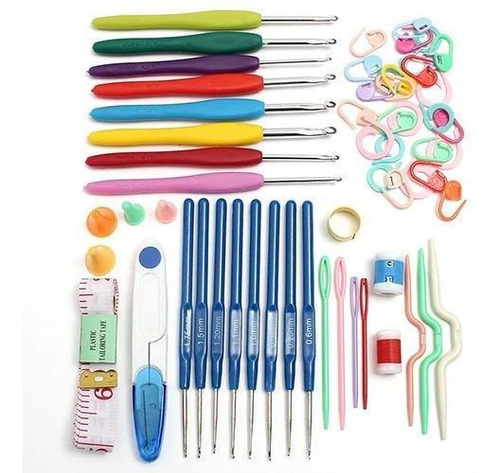 Kit Crochê 16 Agulhas Com Acessórios E Case Super Promoção