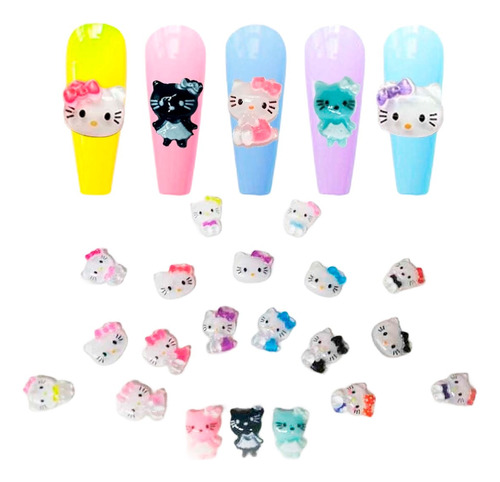 Kawaii Figuras Kawaii Decoracion De Uñas Hello Kitty Mixto