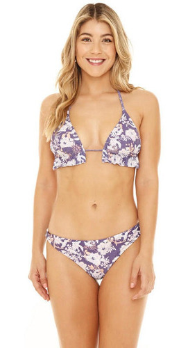 Traje De Baño Bikini Mujer H2o Wear Triangulo Reversible Azu