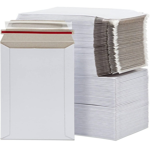 Sobre Bolsa Cartón Rígido Para Envíos Blancos #1 | 15 X 20cm