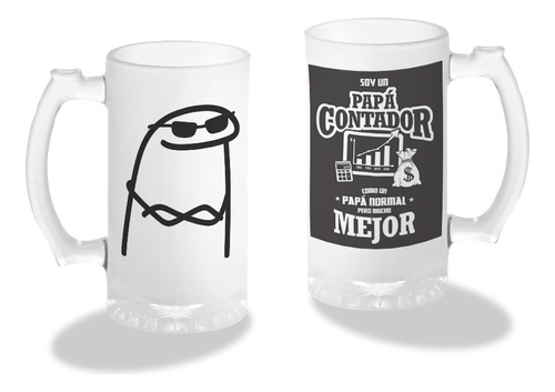 Tarro Cervecero, Flork, Frase Soy Un Papá Contador, 16oz