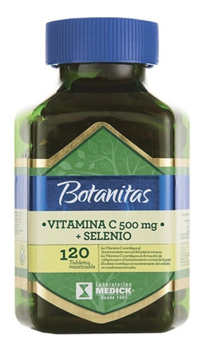 Vitamina C 500mg Selenio 120tab - Unidad a $362