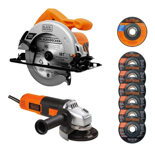 Sierra Circular Cs1024 + Esmeriladora G720p Black And Decker