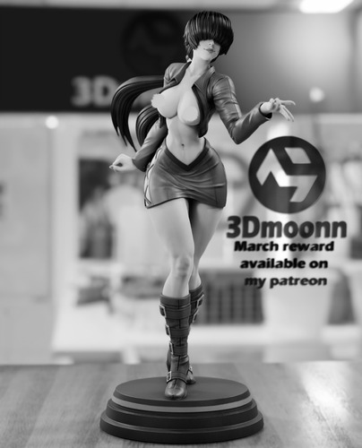 Figura Shermie Impresion 3d Resina King Of Fighters