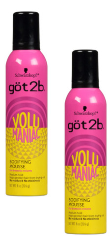 Got 2b Volumaniac Mousse 8 Oz (8.0 fl Oz) (2 Unidades)