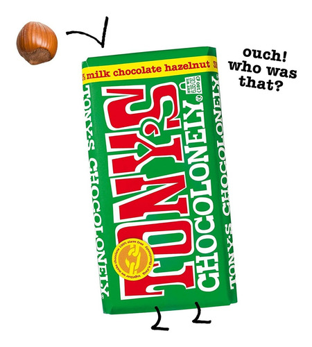Tony Chocolonely El 32% Barra De Chocolate Con Leche Con Ave