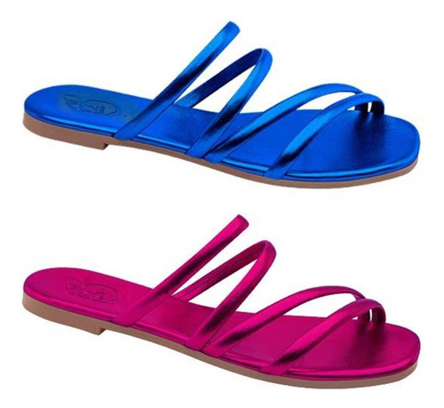 Sandalias Huaraches Mujer Kit 2 Pares Casual Tiras M1721