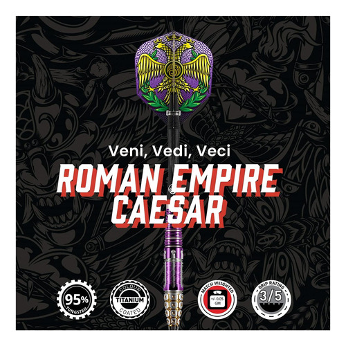 Dardos De Tiro Punta De Acero Imperio Romano César (25 G) 95 Púrpura.