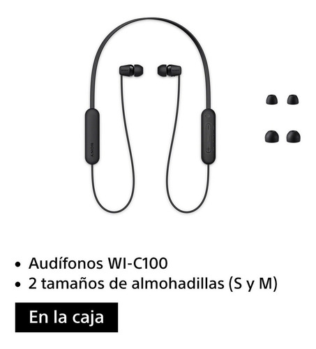 Audífonos Internos Inalámbricos Wi-c100 Color Negro