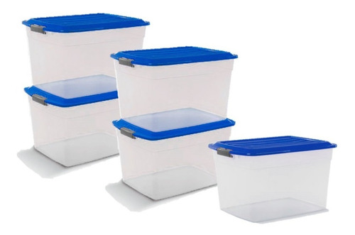 Cajas Plástica Organizadora Colbox 34 Lts. Colombraro 5 Unid