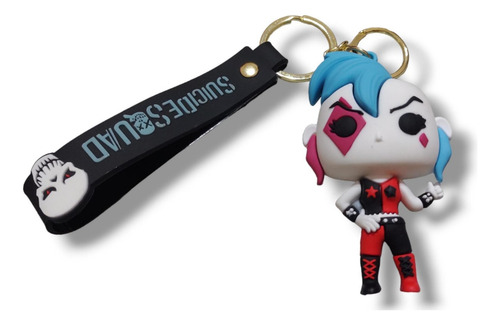 Harley Quinn Llavero Silicona Pasacinto Aro Gancho.