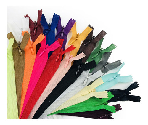 23 Cremalleras Invisibles De Nailon De 25 Cm, Cremalleras Mu