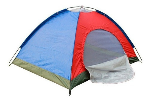 Carpa Camping Semi Impermeable 4 Personas Armable Colores